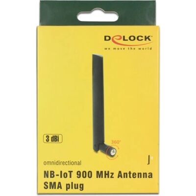 Antenne NB-IoT 900 MHz DeLOCK - Omnidirectionnelle - 13,5 m - SMA - Noir - Publicité Antenne NB-IoT 900 MHz DeLOCK - Omnidirectionnelle - 13,5 m - SMA - Noir - Publicité
