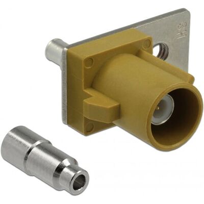 DeLOCK 89811 Coaxial Connector - High-Frequency, FAKRA K, Yellow DeLOCK 89811 Coaxial Connector - High-Frequency, FAKRA K, Yellow