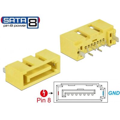DeLock 89886 Gelber SATA Stecker - Kabelkontakt DeLock 89886 Gelber SATA Stecker - Kabelkontakt