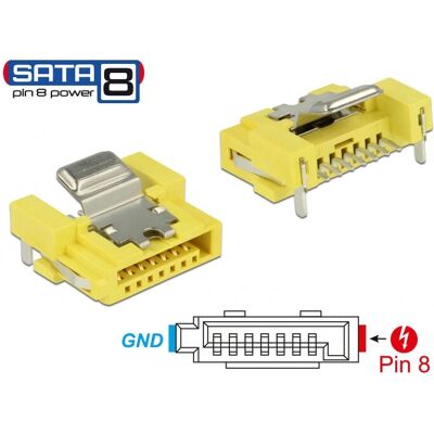 DeLock 89887 Nickel Gelb SATA Kabelstecker - Kabelverbinder DeLock 89887 Nickel Gelb SATA Kabelstecker - Kabelverbinder
