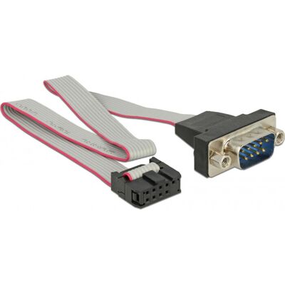 DeLOCK Seriell Kabel - 9-Pins RS-232, 25cm - Grau DeLOCK Seriell Kabel - 9-Pins RS-232, 25cm - Grau