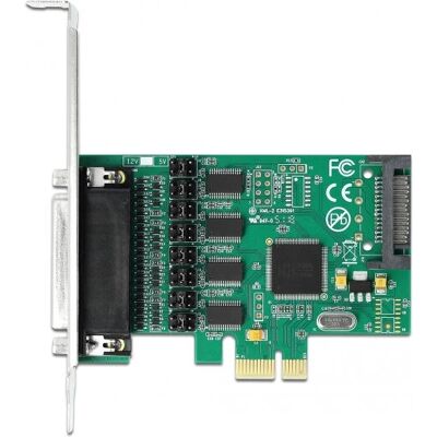 Carte PCIe DeLOCK 4x RS-232 Adaptateur Série - Profil Bas Carte PCIe DeLOCK 4x RS-232 Adaptateur Série - Profil Bas
