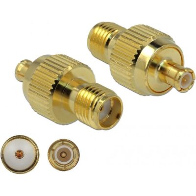 Adattatore RF DeLOCK SMA a MCX - 50Ω, Oro, Alta frequenza Adattatore RF DeLOCK SMA a MCX - 50Ω, Oro, Alta frequenza