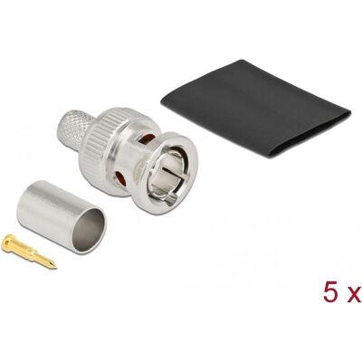 DeLock 90026 Koaxialstecker - BNC männlich, 75Ω, mit Schrumpfschlauch DeLock 90026 Koaxialstecker - BNC männlich, 75Ω, mit Schrumpfschlauch