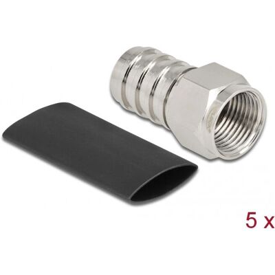 Connecteur coaxial F DeLOCK 90032 - 5 pièces Connecteur coaxial F DeLOCK 90032 - 5 pièces