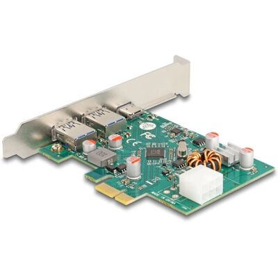 DeLock PCIe USB-C Adapter - USB 3.2 Gen 1 - 5 Gbps - Green - PCIe x1 DeLock PCIe USB-C Adapter - USB 3.2 Gen 1 - 5 Gbps - Green - PCIe x1