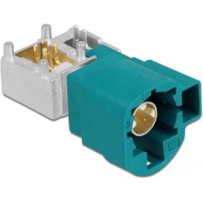 Connecteur coaxial DeLock 90358 - PCB, Bleu - 1 pc Connecteur coaxial DeLock 90358 - PCB, Bleu - 1 pc
