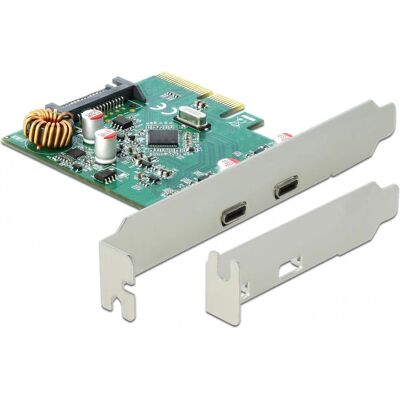 DeLOCK Tarjeta PCI Express x4 - 2 x USB 3.1 Gen 2 Type-C - Perfil Bajo DeLOCK Tarjeta PCI Express x4 - 2 x USB 3.1 Gen 2 Type-C - Perfil Bajo