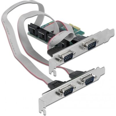 Delock PCI Express Seriell Adapter - Low Profile - 4 Ports - RS-232 - Schnittstellenkarte Delock PCI Express Seriell Adapter - Low Profile - 4 Ports - RS-232 - Schnittstellenkarte