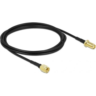 Cavo coassiale DeLOCK 90442 - 2m - Connettori SMA - Nero - Alta frequenza Cavo coassiale DeLOCK 90442 - 2m - Connettori SMA - Nero - Alta frequenza