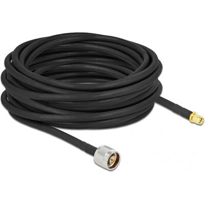DeLock 90449 Koaxialkabel - N zu SMA - 10 m - Schwarz DeLock 90449 Koaxialkabel - N zu SMA - 10 m - Schwarz