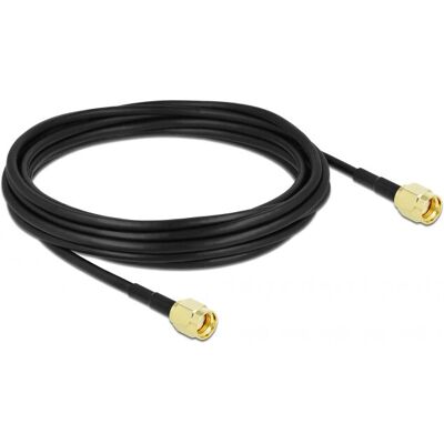 DeLOCK 90474 cavo coassiale - 5M - Nero - Tecnologia coassiale - Connettori RP-SMA DeLOCK 90474 cavo coassiale - 5M - Nero - Tecnologia coassiale - Connettori RP-SMA