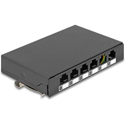 Delock 90628 - Caja vacía para módulo Keystone - 6 puertos - Negro - Accesorio para panel de parche Delock 90628 - Caja vacía para módulo Keystone - 6 puertos - Negro - Accesorio para panel de parche
