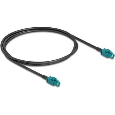 Câble coaxial DeLOCK 90680 - 1m, Noir, Bleu - Publicité Câble coaxial DeLOCK 90680 - 1m, Noir, Bleu - Publicité