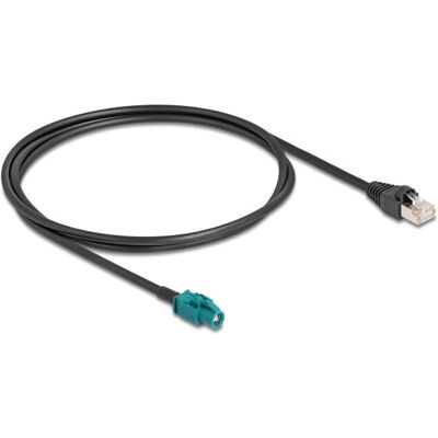 DeLOCK 90697 Koaxialkabel - 1 m, Wasserblau, HSD Z, RJ-45 DeLOCK 90697 Koaxialkabel - 1 m, Wasserblau, HSD Z, RJ-45