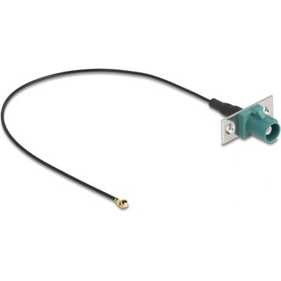 DeLOCK 90732 Koaxialkabel - 20cm, FAKRA E, Schwarz, Türkis - Koaxialkabel DeLOCK 90732 Koaxialkabel - 20cm, FAKRA E, Schwarz, Türkis - Koaxialkabel