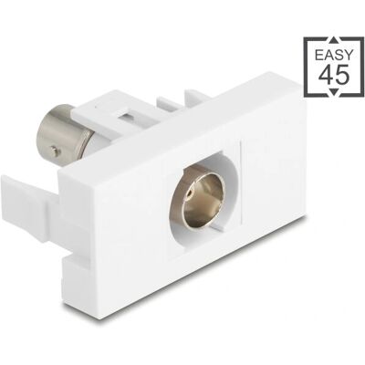 DeLock Easy 45 Modul BNC Buchse zu BNC Buchse - Weiß DeLock Easy 45 Modul BNC Buchse zu BNC Buchse - Weiß