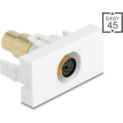 DeLock 90873 Keystone Modul - Goldbeschichteter Mini-DIN 6-polig - Weiß - Keystone Modul DeLock 90873 Keystone Modul - Goldbeschichteter Mini-DIN 6-polig - Weiß - Keystone Modul