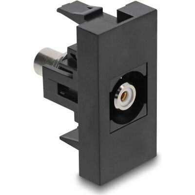 DeLOCK 90956 - Easy 45 Modul RCA weiblich zu RCA weiblich goldfarben weiß / schwarz - Steckdose DeLOCK 90956 - Easy 45 Modul RCA weiblich zu RCA weiblich goldfarben weiß / schwarz - Steckdose