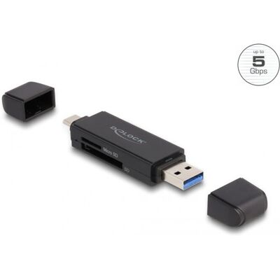 DeLOCK USB 3.2 Gen 1 Kartenleser Schwarz DeLOCK USB 3.2 Gen 1 Kartenleser Schwarz