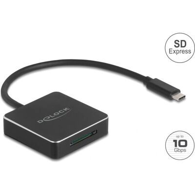 DeLOCK 91019 Kartenleser - USB-C, SD Express, Schwarz DeLOCK 91019 Kartenleser - USB-C, SD Express, Schwarz