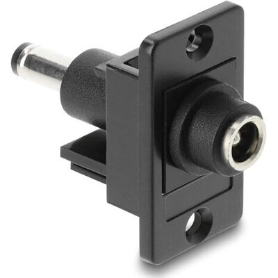 Delock Keystone Modul - Schwarz - Panelmontage DC-Stecker - 5,5 x 2,5 mm auf 5,5 x 2,1 mm Delock Keystone Modul - Schwarz - Panelmontage DC-Stecker - 5,5 x 2,5 mm auf 5,5 x 2,1 mm