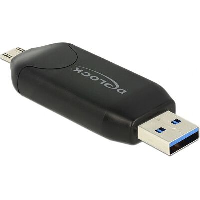 DeLOCK 91734 Micro-USB Kartenleser - Schwarz DeLOCK 91734 Micro-USB Kartenleser - Schwarz