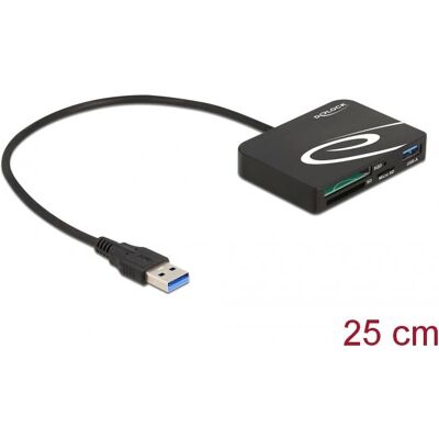 DeLOCK XQD SD Micro SD Card Reader - Compact USB 3.2 - Black DeLOCK XQD SD Micro SD Card Reader - Compact USB 3.2 - Black