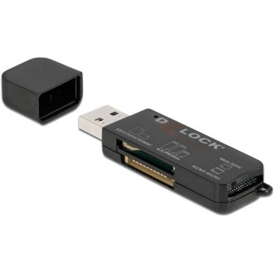 DeLOCK 91757 USB Card Reader - Black DeLOCK 91757 USB Card Reader - Black