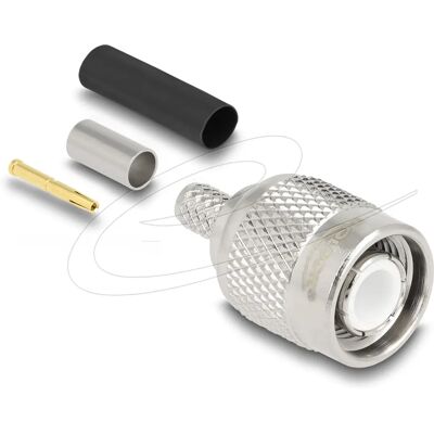 Delock TNC Männlich Stecker - RF Adapter - Messing Nickel Plated - 50 Ohm - DC bis 3 GHz - Koaxial Delock TNC Männlich Stecker - RF Adapter - Messing Nickel Plated - 50 Ohm - DC bis 3 GHz - Koaxial