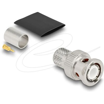 Connecteur BNC mâle de sertir Delock - Coaxial, 50Ω, DC-6GHz Connecteur BNC mâle de sertir Delock - Coaxial, 50Ω, DC-6GHz