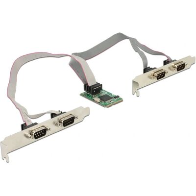 Delock 95243 Scheda Adattatore Seriale - PCIe Mini Full Size RS-232 x 4 Delock 95243 Scheda Adattatore Seriale - PCIe Mini Full Size RS-232 x 4