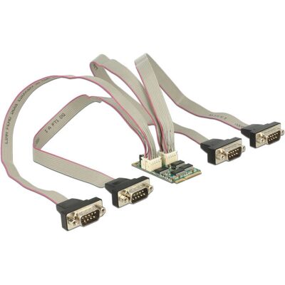 DeLock 95244 Tarjeta de interfaz serial - PCIe 2.0 - 4 puertos DeLock 95244 Tarjeta de interfaz serial - PCIe 2.0 - 4 puertos