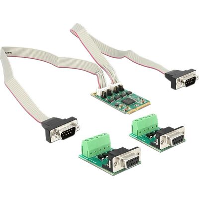 DeLOCK 95245 Adaptador Serial MiniPCIe - RS-422/485, 2 Puertos, PCIe 2.0 DeLOCK 95245 Adaptador Serial MiniPCIe - RS-422/485, 2 Puertos, PCIe 2.0
