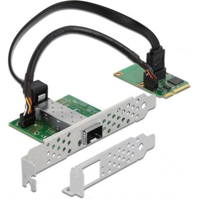 Adaptateur Ethernet Gigabit SFP Mini PCIe DeLOCK - Pleine/Moitié hauteur Adaptateur Ethernet Gigabit SFP Mini PCIe DeLOCK - Pleine/Moitié hauteur