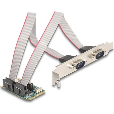DeLock Mini PCIe I/O PCIe Vollformat 2 x Seriell RS-232 - Schnittstellenkarte DeLock Mini PCIe I/O PCIe Vollformat 2 x Seriell RS-232 - Schnittstellenkarte
