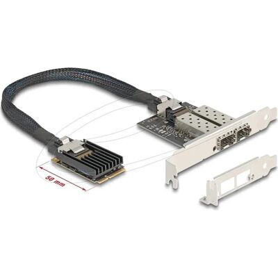 DeLock Mini PCIe I/O PCIe Vollgröße 2 x SFP Gigabit LAN - Netzwerkkarte DeLock Mini PCIe I/O PCIe Vollgröße 2 x SFP Gigabit LAN - Netzwerkkarte