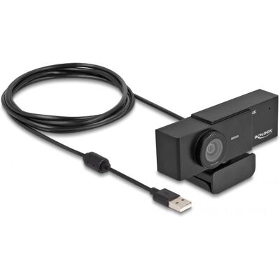 DeLOCK 96400 4K Webcam with Microphone - Black DeLOCK 96400 4K Webcam with Microphone - Black