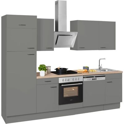 OPTIFIT Elga Küchenzeile - 280cm Grau Komplettküchen-Set OPTIFIT Elga Küchenzeile - 280cm Grau Komplettküchen-Set