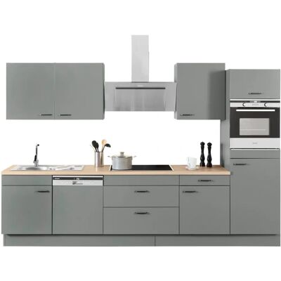 Optifit Elga Küchenzeile – Basaltgrau, 330cm, Komplett Optifit Elga Küchenzeile – Basaltgrau, 330cm, Komplett