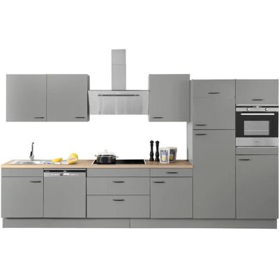 OPTIFIT Elga Komplettküchen-Set - Grau - 390cm OPTIFIT Elga Komplettküchen-Set - Grau - 390cm