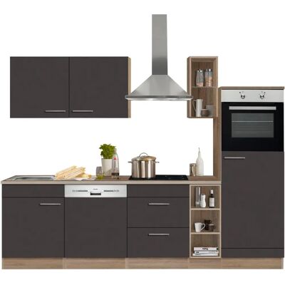 OPTIFIT Kalmar Küchenzeile - 270cm Grau - Made in Germany OPTIFIT Kalmar Küchenzeile - 270cm Grau - Made in Germany