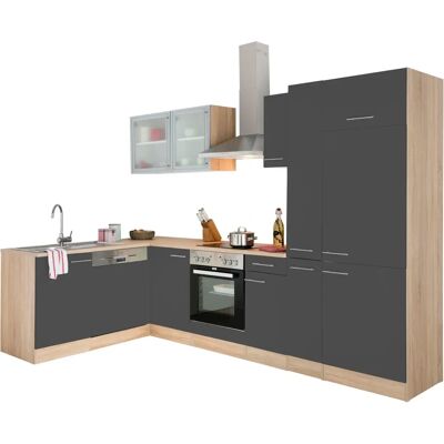 OPTIFIT Kalmar Eckküche - Komplett - 300x175cm - Grau OPTIFIT Kalmar Eckküche - Komplett - 300x175cm - Grau