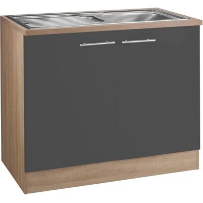 Optifit Kalmar Küchenschrank - Reversible Türen, Melaminoberfläche, 100x60x85cm Optifit Kalmar Küchenschrank - Reversible Türen, Melaminoberfläche, 100x60x85cm