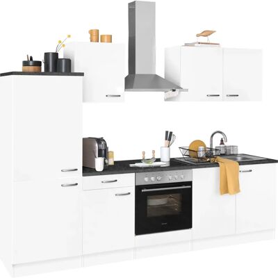 OPTIFIT Parare Küchenzeile - Komplett Weiß Anthrazit 270cm OPTIFIT Parare Küchenzeile - Komplett Weiß Anthrazit 270cm