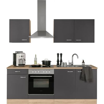 OPTIFIT Parare Küchenzeile - 210cm x 60cm, Anthrazit - Küchenzeile OPTIFIT Parare Küchenzeile - 210cm x 60cm, Anthrazit - Küchenzeile