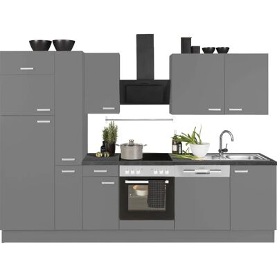 Optifit Parma Grau Küchenzeile - Küchenmöbel Optifit Parma Grau Küchenzeile - Küchenmöbel