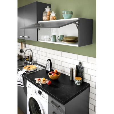 OPTIFIT Parma Wandhängeschrank - 90cm, Basaltgrau, Melamin OPTIFIT Parma Wandhängeschrank - 90cm, Basaltgrau, Melamin