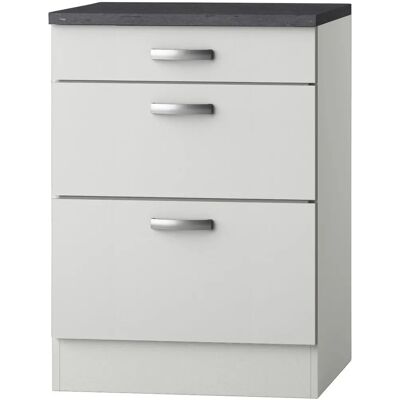 OPTIFIT Lagos Küchenunterschrank - 60cm, Weiß, Seidenglänzend - Küchenunterschrank OPTIFIT Lagos Küchenunterschrank - 60cm, Weiß, Seidenglänzend - Küchenunterschrank