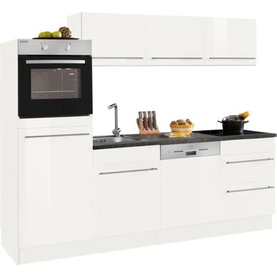 OPTIFIT Bern Komplettküchen-Set - Weiß, 240cm x 60cm OPTIFIT Bern Komplettküchen-Set - Weiß, 240cm x 60cm